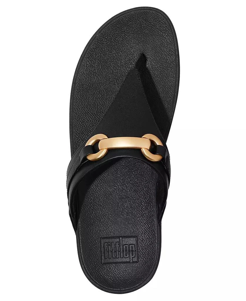FitFlop Women's Lulu Chunky Snaffle Leather Toe-Post Sandals 7