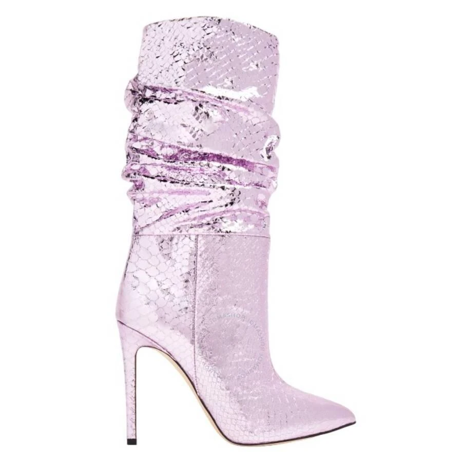 Paris Texas Paris Texas Python-Embossed Slouchy Stiletto Boots, Brand Size 35 ( US Size 5 ) 1