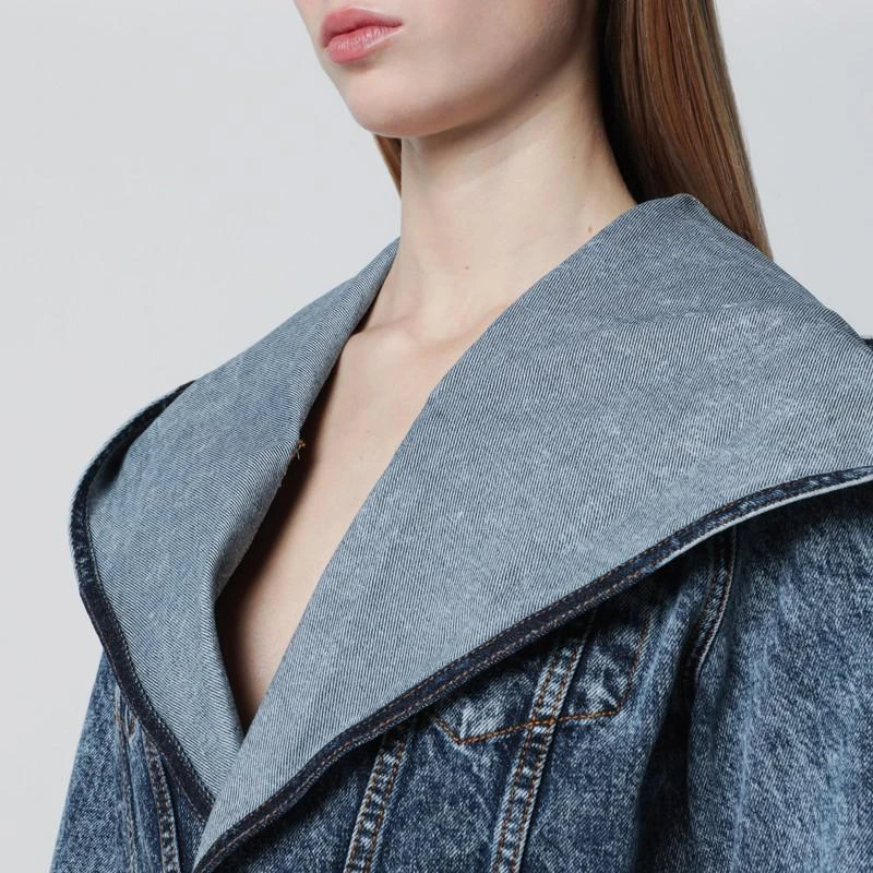 Alaïa Denim hooded jacket 4