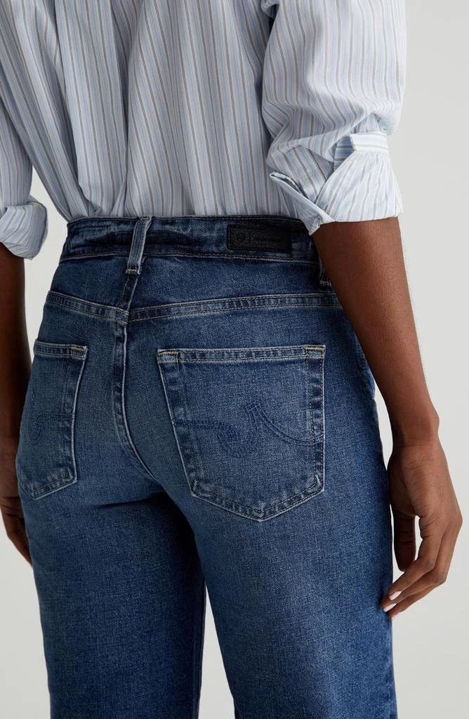 AG Saige Stretch Raw Hem Crop Wide Leg Jeans 8