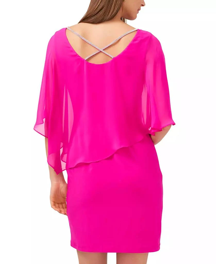 MSK Petite Cape-Overlay Sheath Dress 4