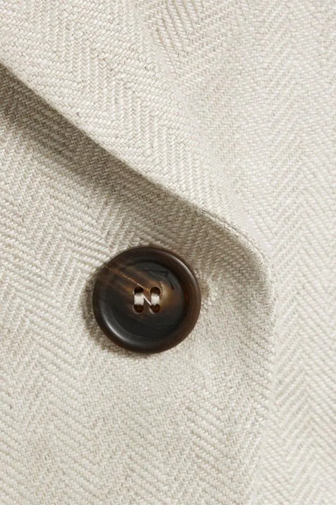Brunello Cucinelli Cropped linen-jacquard blazer 4