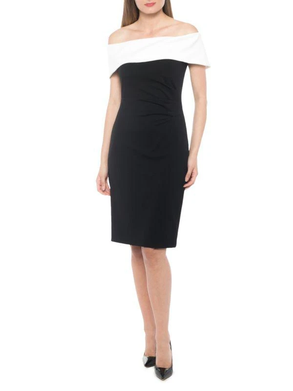 MARINA Off Shoulder Sheath Dress 1