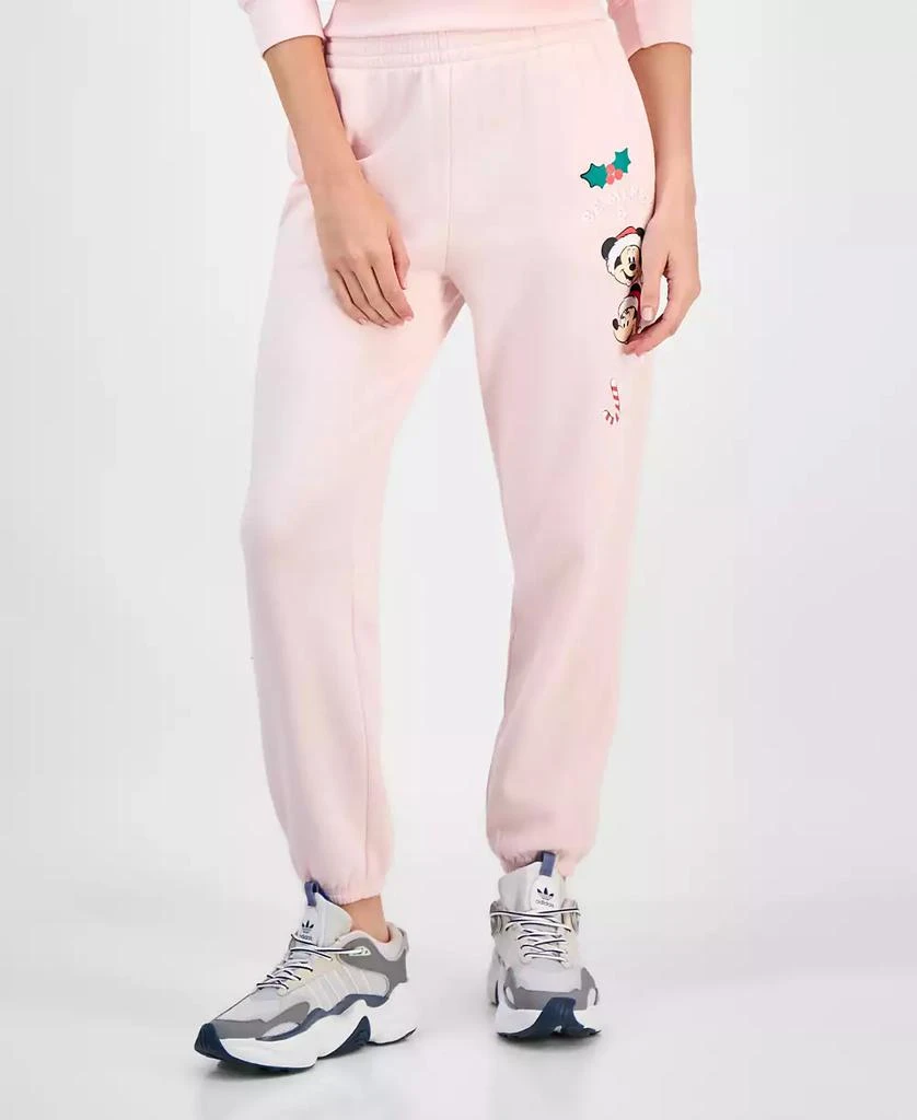 Disney Juniors' Mickey & Minnie Holiday Graphic Jogger Sweatpants 3