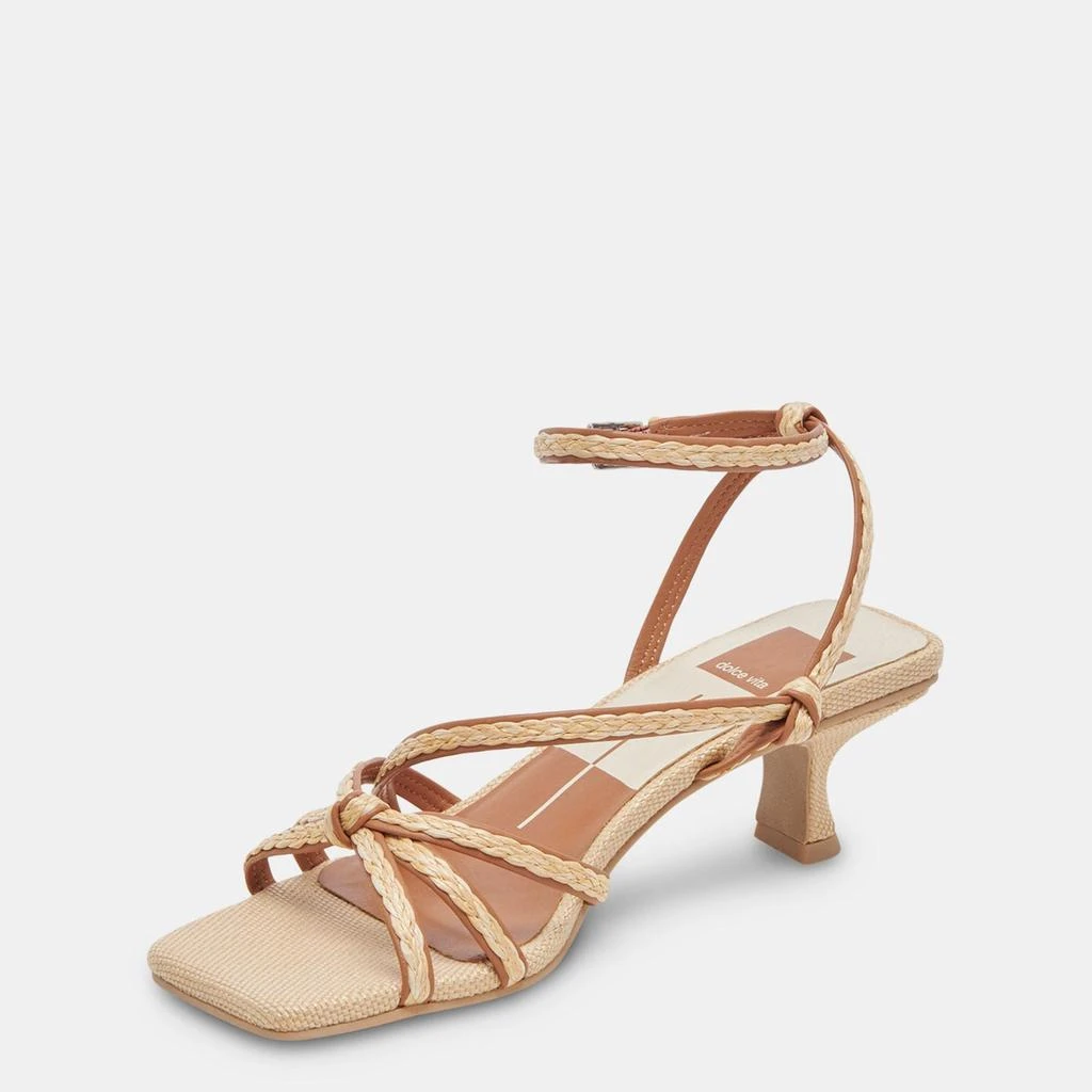 Dolce Vita Bev Braid Heels Brown Natural Jute 6