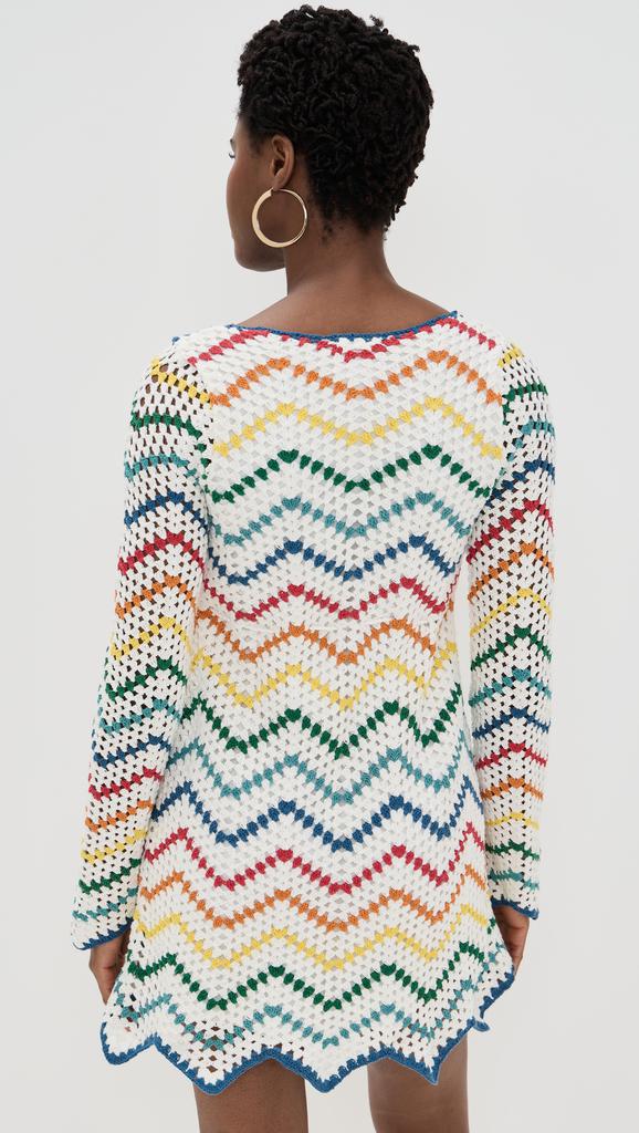 SAYLOR Siera Rainbow Crochet Mini Dress