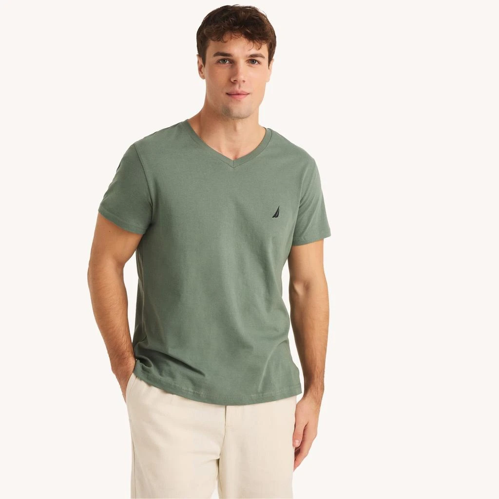 Nautica Mens Premium Cotton V-Neck T-Shirt 18