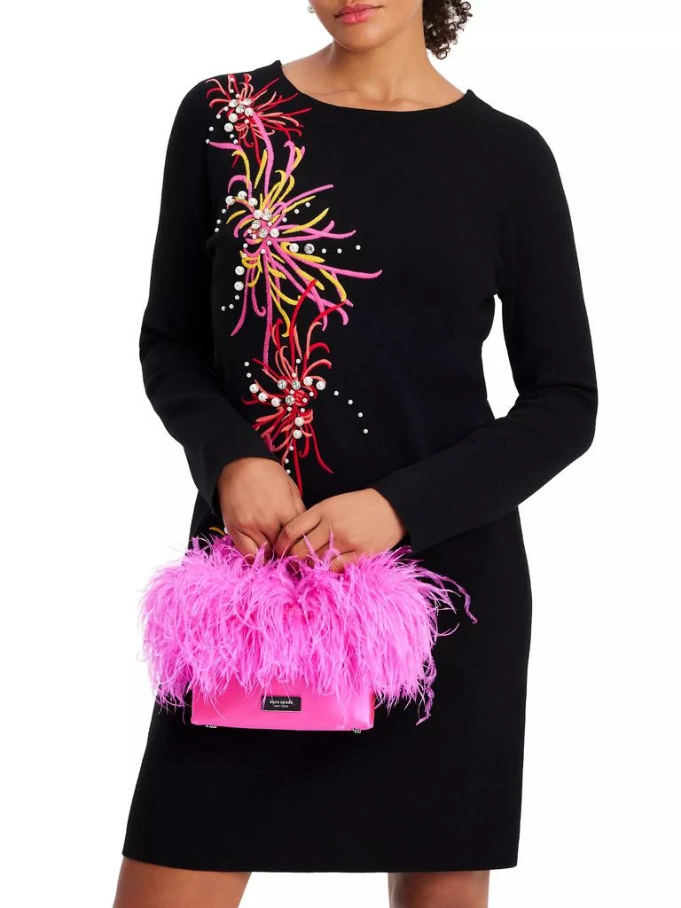 Kate Spade Mainline Faux Pearl &amp; Crystal-Embellished Shift Dress 5