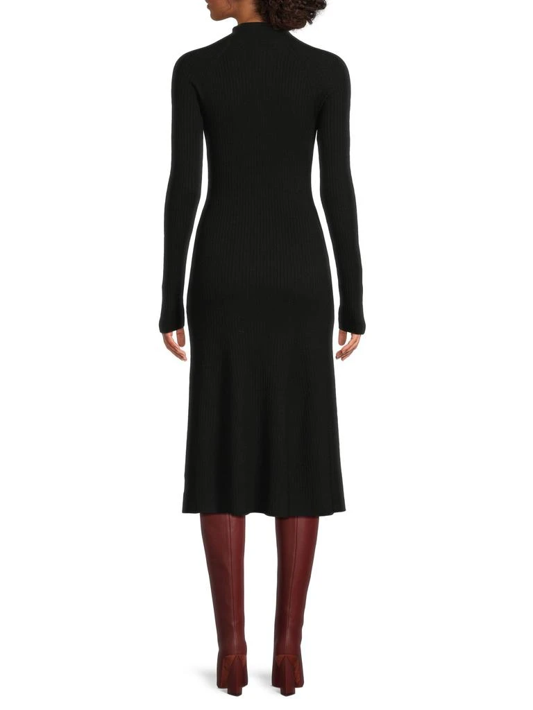 navy ruffle midi dress Detachable Sleeves Midi Dress For Women | Navy