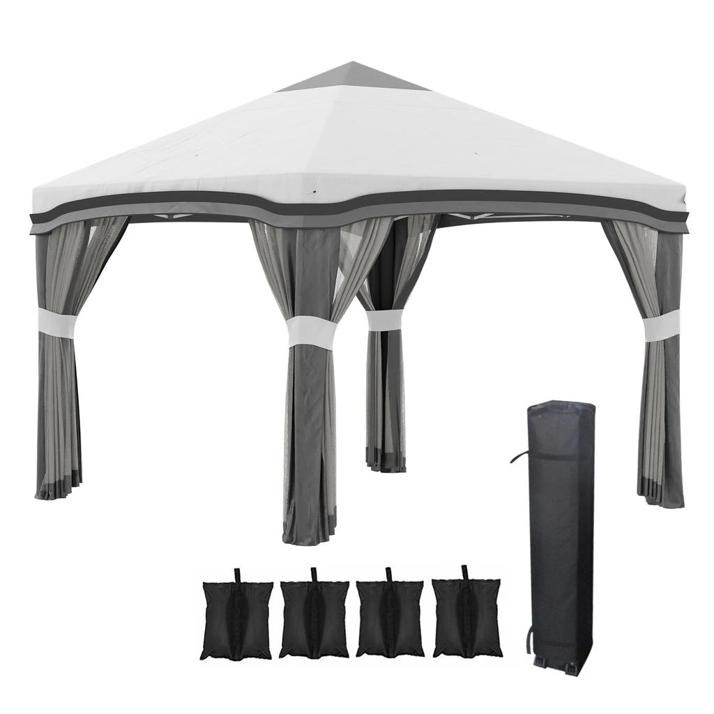 Streamdale Furniture Streamdale 10' x 10' Pop Up Canopy Tent with Netting 1