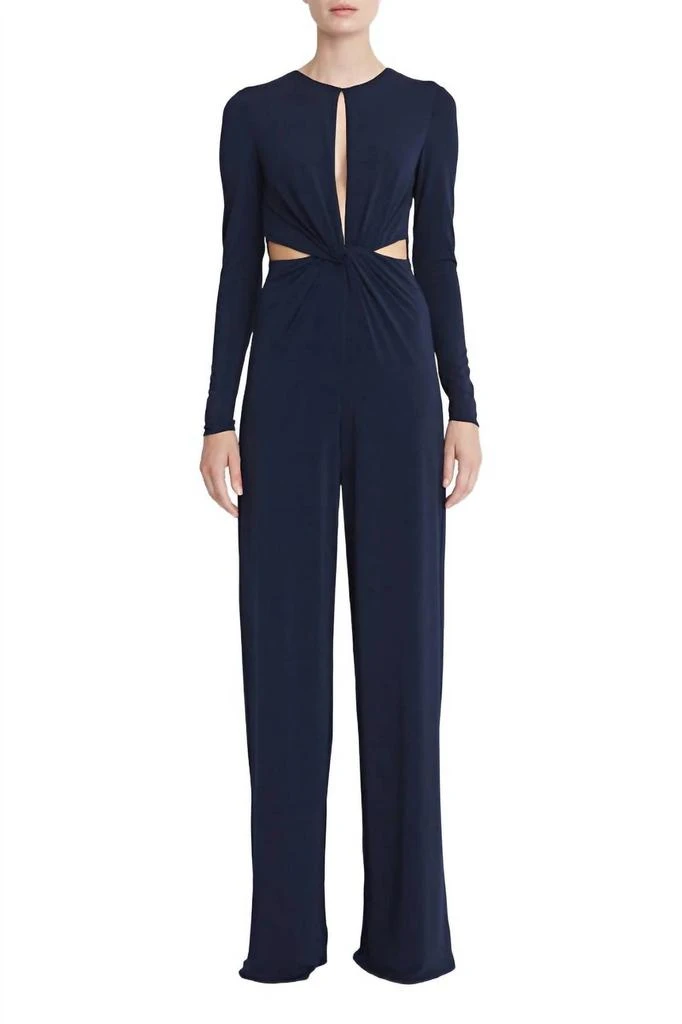Halston Heritage Halston Heritage - Long Sleeve Keyhole Crossed Front Jumpsuit