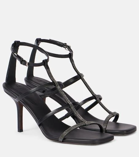 Brunello Cucinelli Monili leather sandals 1