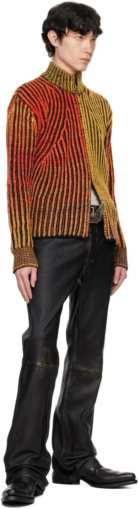 Diesel Black P-Blixia Leather Pants 4