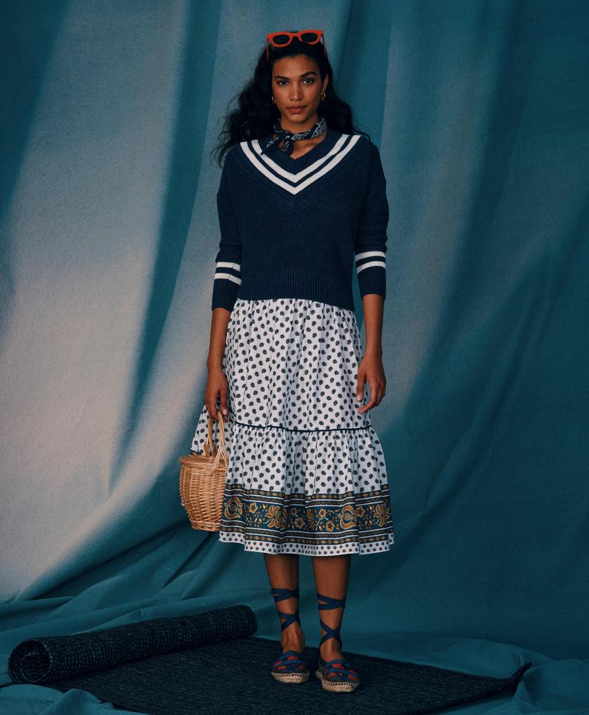 Brooks Brothers Relaxed Linen Tennis Sweater