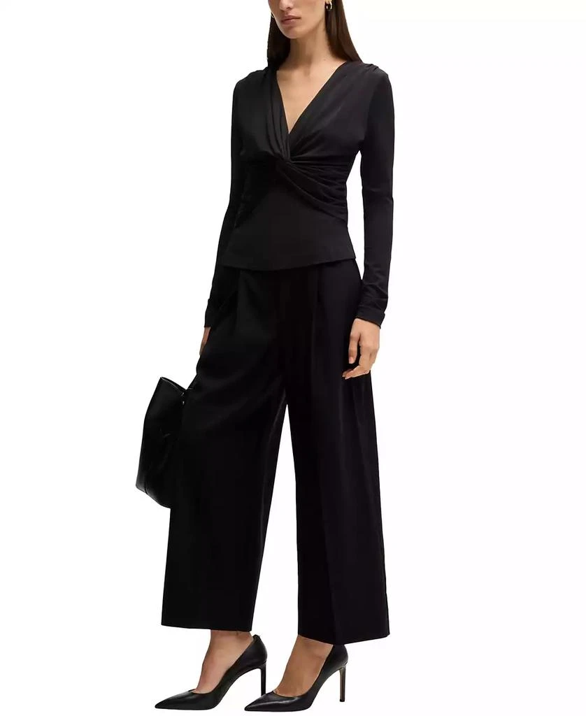 Hugo Boss Women's Regular-Fit High-Waisted Trousers 4