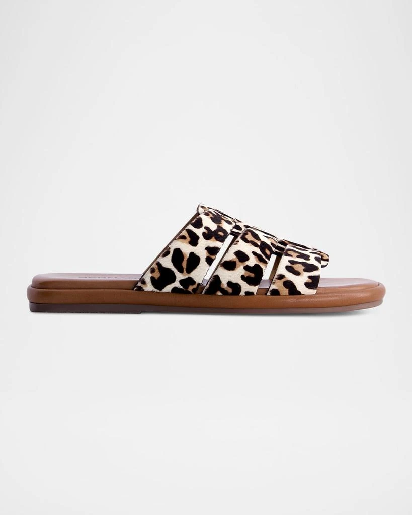 Bernardo Tamer Caged Animal-Print Slide Sandals 1