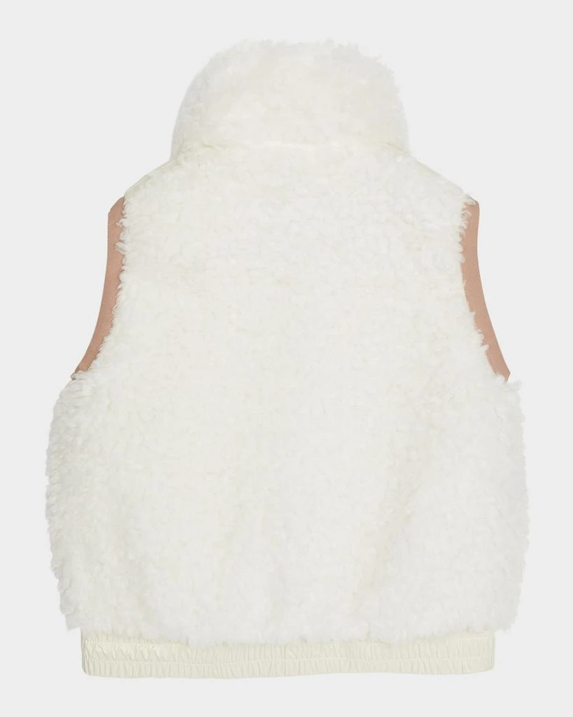 Moncler Girl's Quilted Faux Shearling Vest, Size 8-14 2