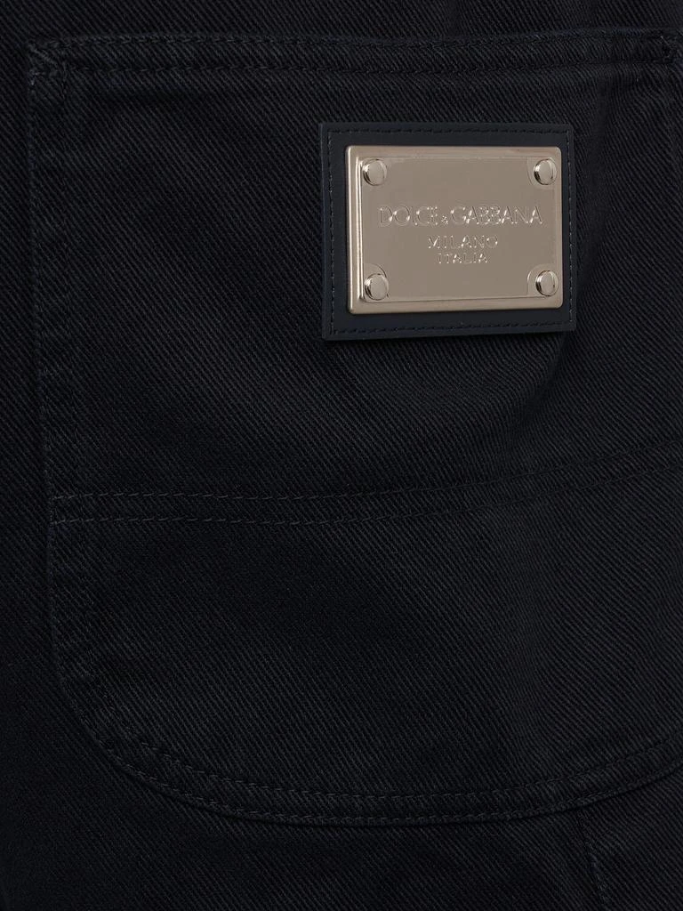 Dolce & Gabbana Wide Cotton Gabardine Worker Pants 3
