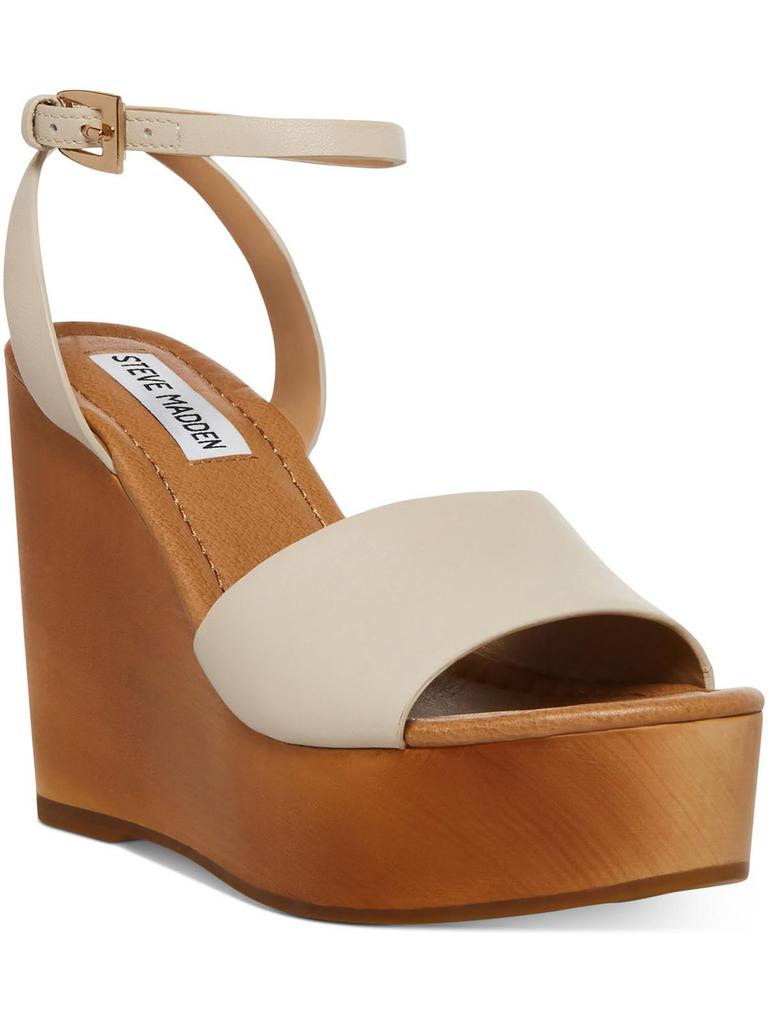 Steve Madden Cassie Tan Leather - Wedge Sandals - Free