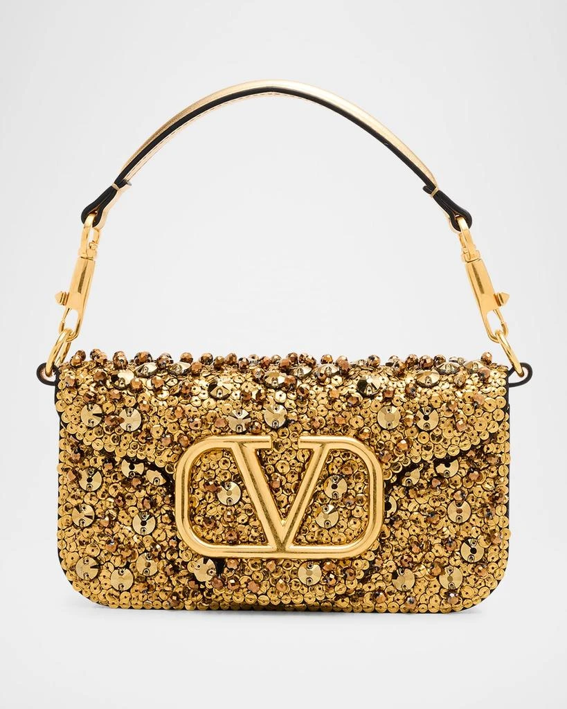 Valentino VLOGO Small Sequined Shoulder Bag 1