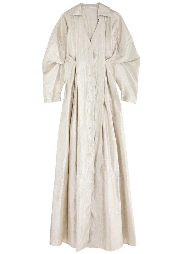 PALMER//HARDING Honesty Opens metallic linen-blend maxi dress 1