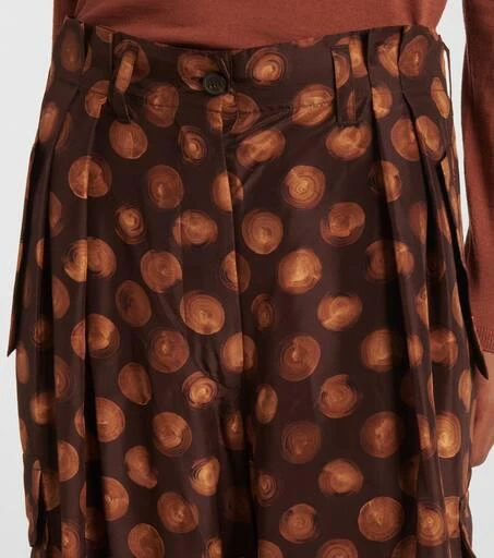 Dries Van Noten Printed silk cargo pants 4