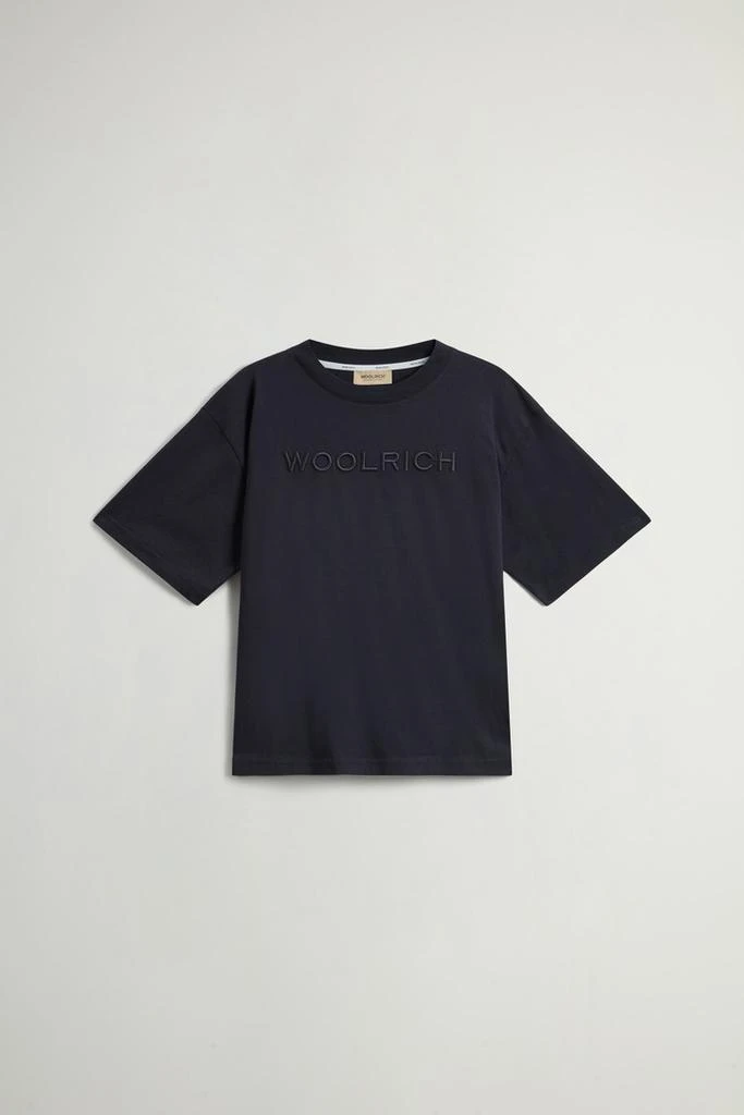 Woolrich T-shirt in Pure Pima Cotton with Chest Logo - Women - Black 5