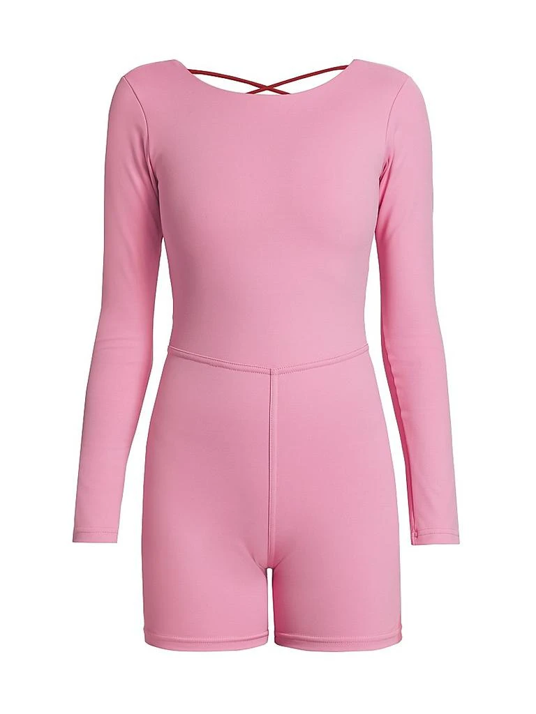Maqui Active Long-Sleeve Lace-Up Romper 1