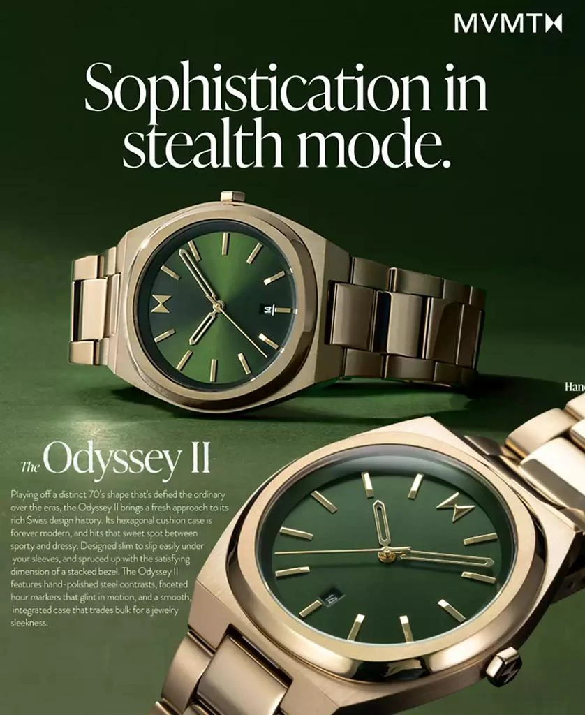 MVMT Men's Odyssey II Gold-Tone Stainless Steel Bracelet Watch 40mm 5