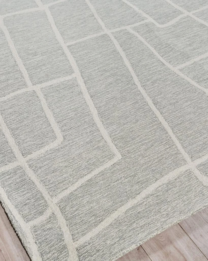 Exquisite Rugs Tangiers Hand-Tufted Blue/Ivory Rug, 5' x 8' 3