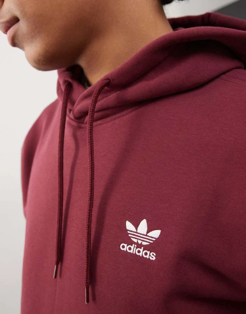 Adidas adidas Originals Trefoil Essentials Hoodie in burgundy 4