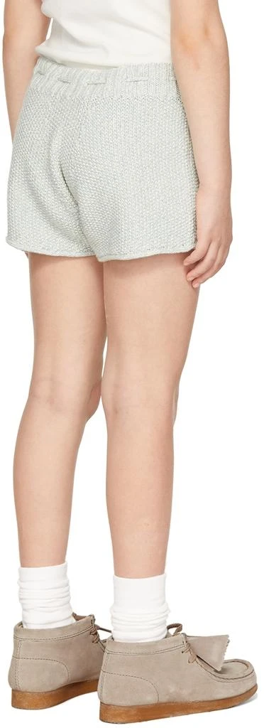Misha & Puff Kids Blue & Off-White Cottonseed Shorts 4
