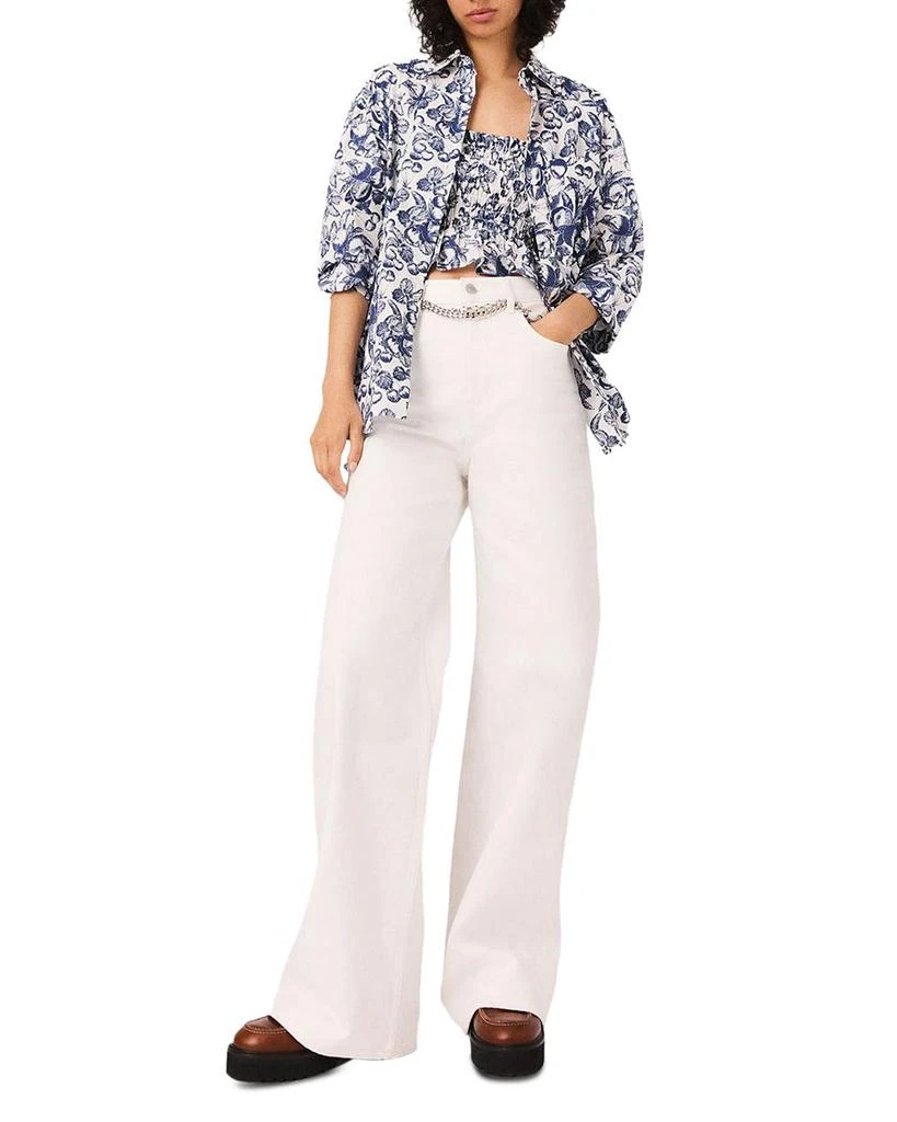 Maje High Waisted Wide Leg Jeans 2