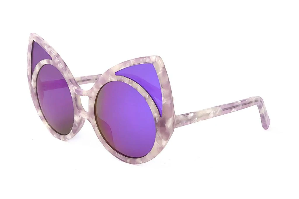 Shop Linda Farrow X Khaleda And Fahad Cat Eye Frame  display picture 2