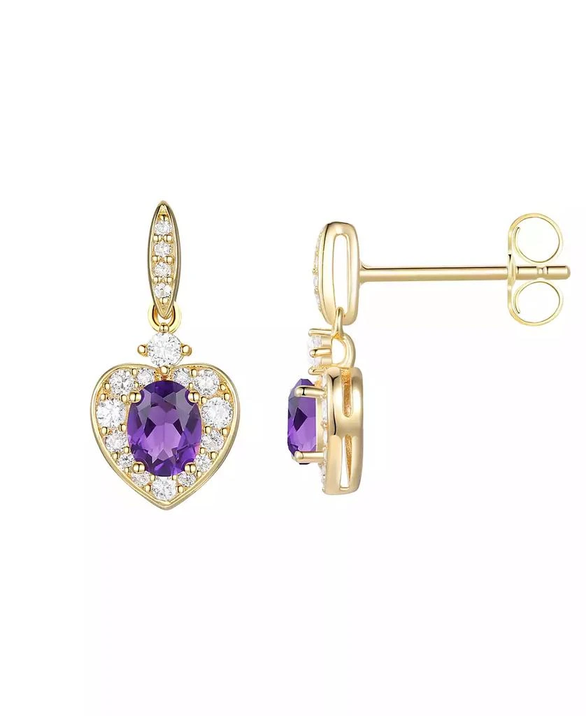 Macy
s 2-Pc. Amethyst (1 ct. t.w.) and Lab-Grown White Sapphire (0.2 ct t.w.) Earrings And Necklace Set in 14k Gold Over Sterling Silver (Also Available in Ruby) 8