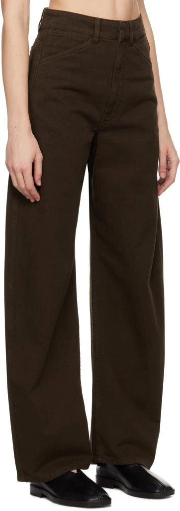 Lemaire Brown High Waisted Curved Jeans 2