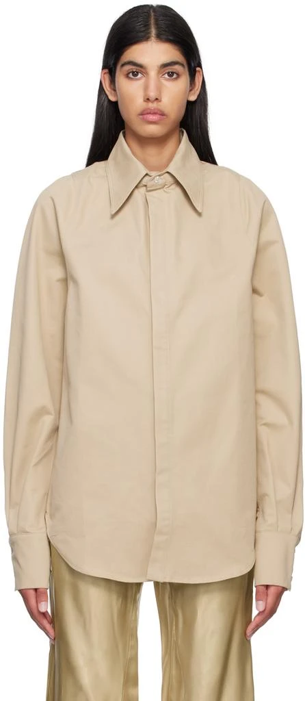 Bianca Saunders Beige Row Back Shirt 1