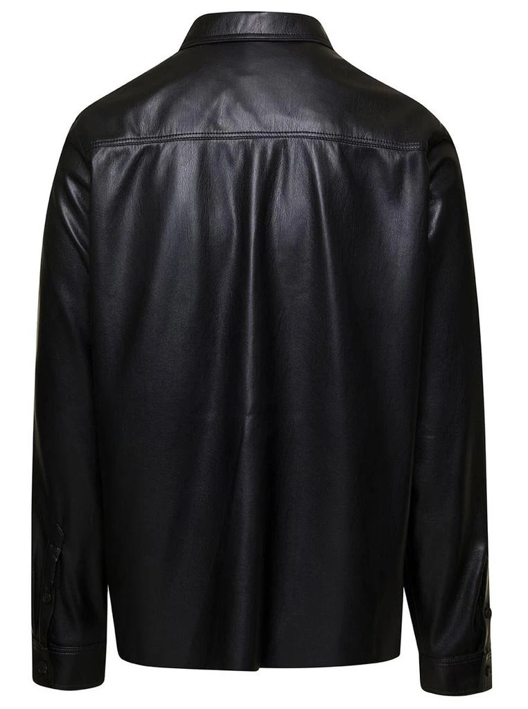 Nanushka 'Duco' Black Jacket With Cuban Collar In Faux Leather Woman 2