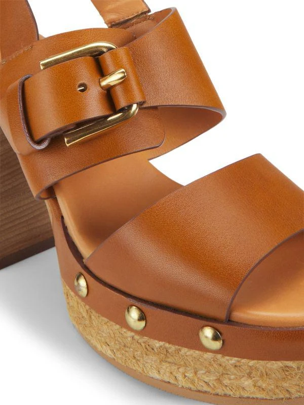 See by Chloé Joline Buckle-Accented Leather Platform Sandals 6