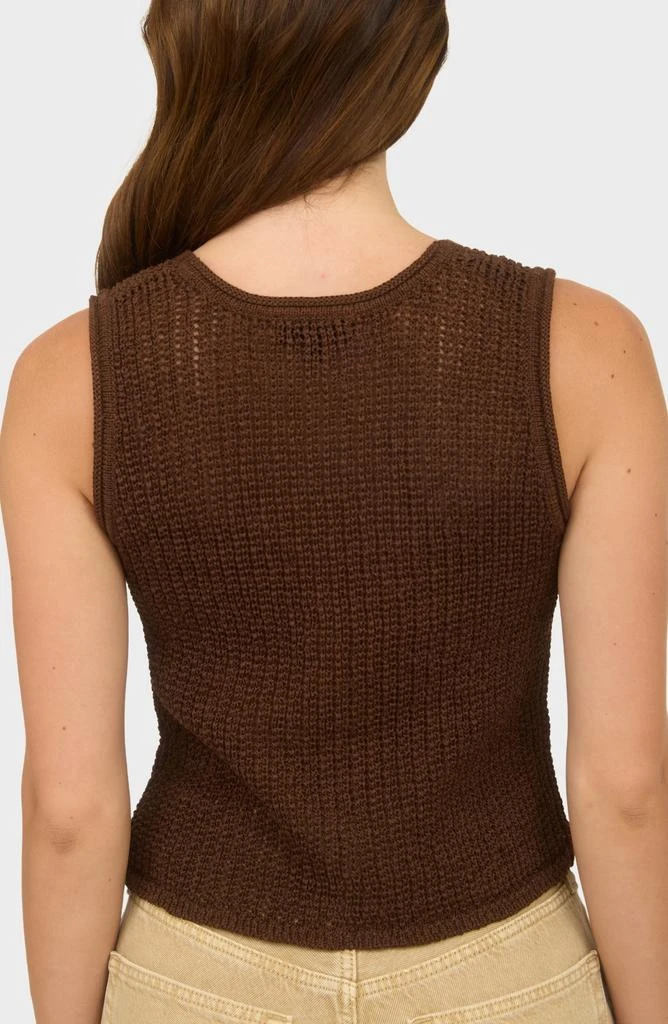 Blu Pepper Button Front Knit Sleeveless Top 2