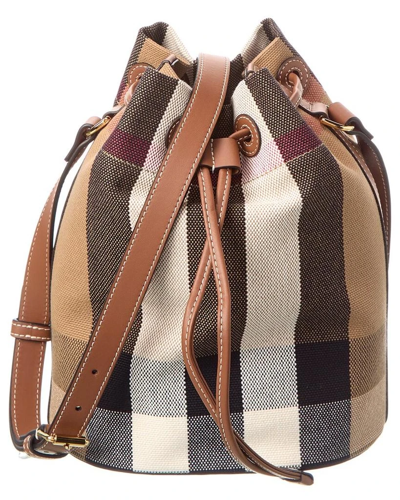 Burberry Check Canvas & Leather Bucket Bag 1