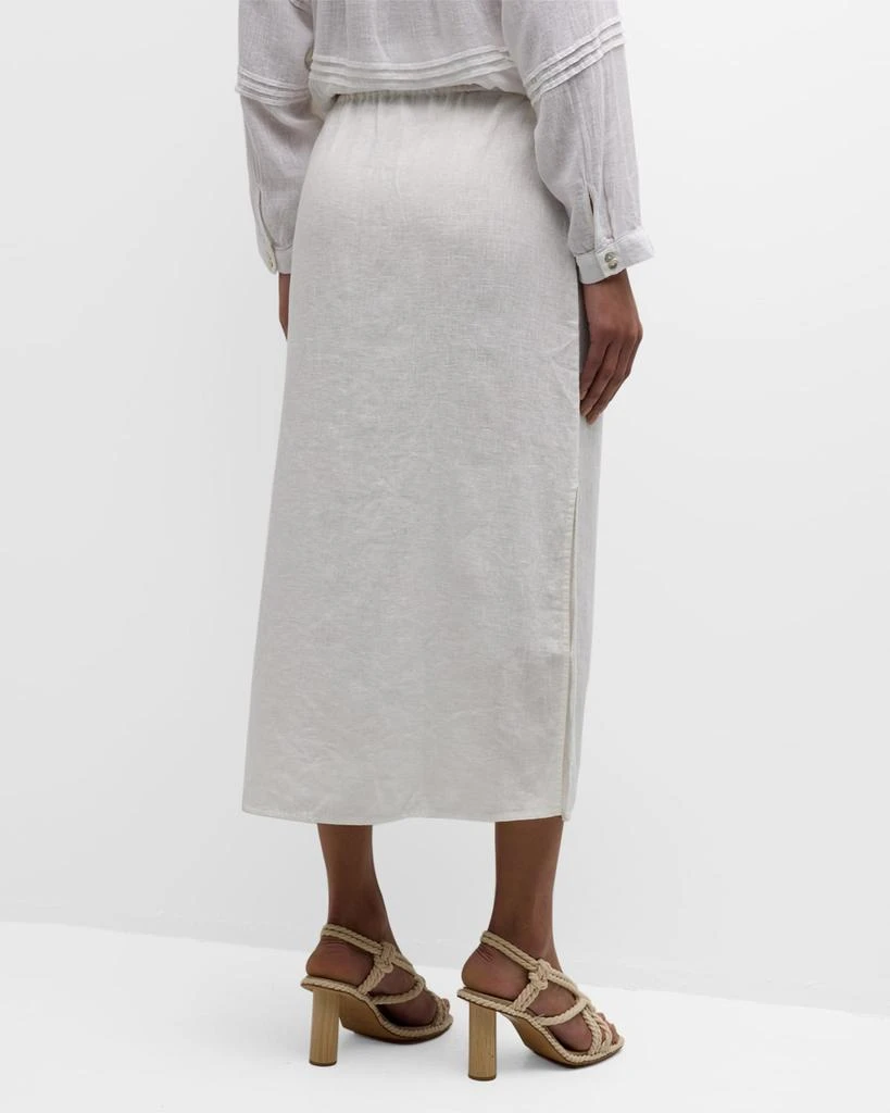 chinese dress ladies Taylor Linen Dress- Monet – KloTH main image 1