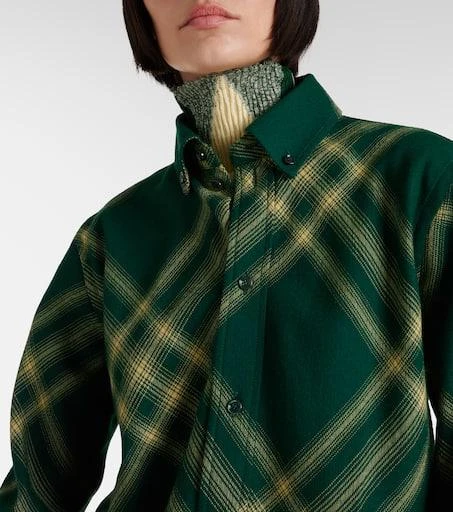 Burberry Checked wool shirt 4