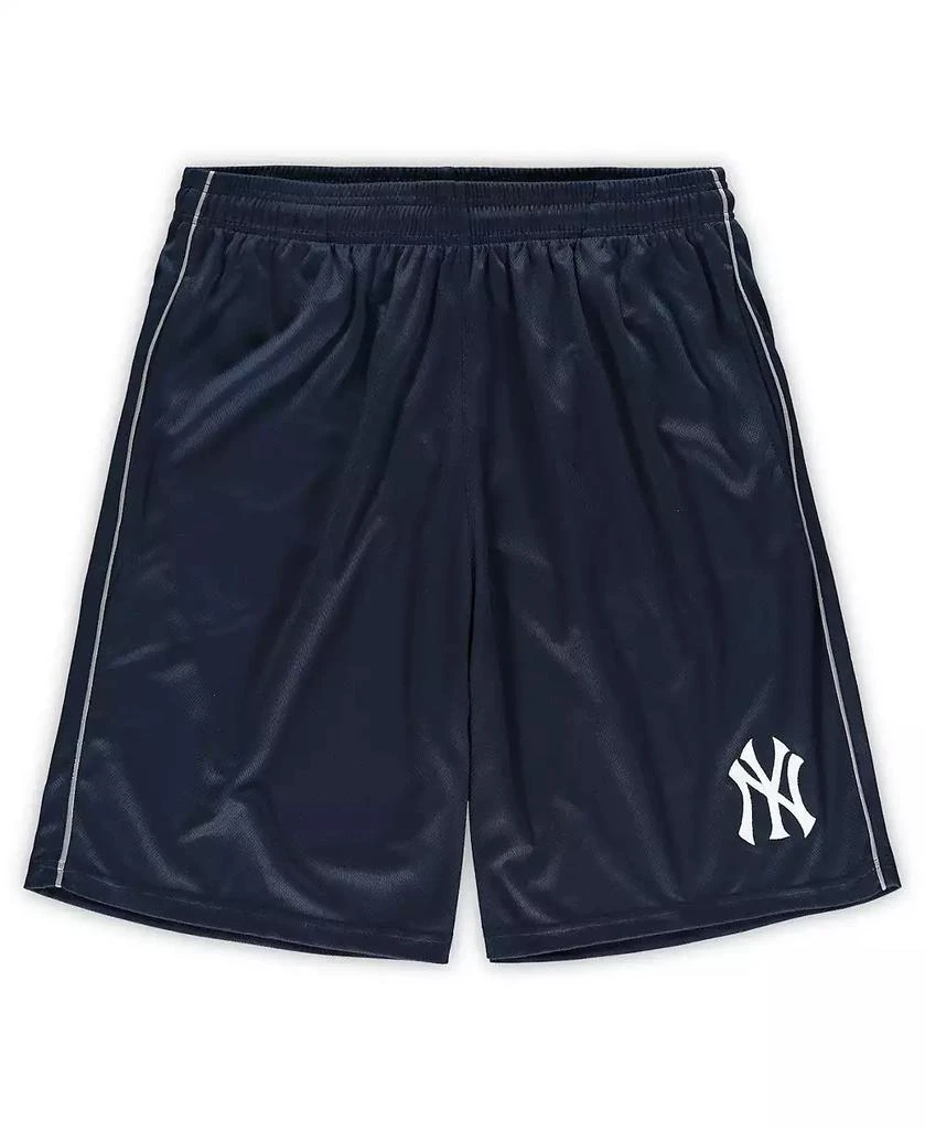 Majestic Men's Majestic Navy New York Yankees Big Tall Mesh Shorts 1