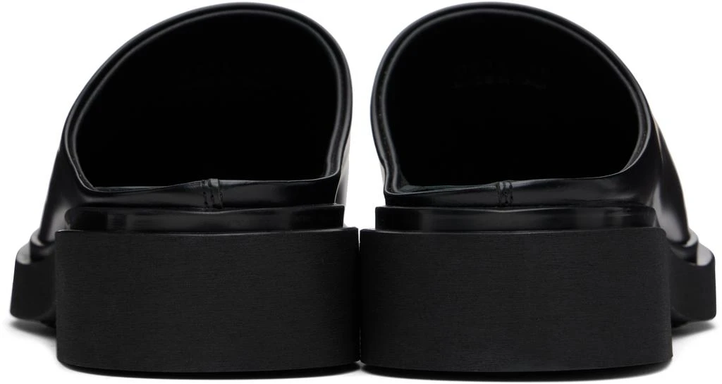 LEGRES Black Boxed Leather Clogs 2