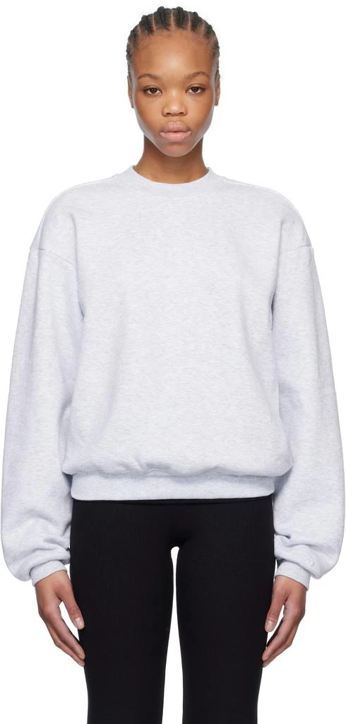 SKIMS Gray Cotton Fleece Classic Crewneck Sweatshirt 1