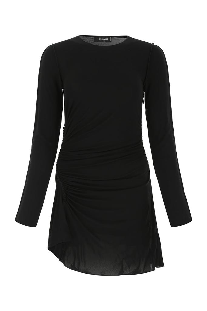 【関税&送料込】Dsquared Black Crepe Dress Dsquared2 Black Crepe Mini Dress - Dresses & Skirts