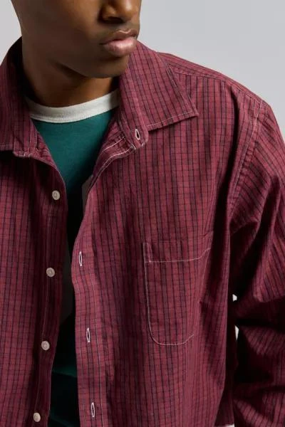 Urban Renewal ReMADE By UO Overdyed Wash Check Cropped Shirt 5