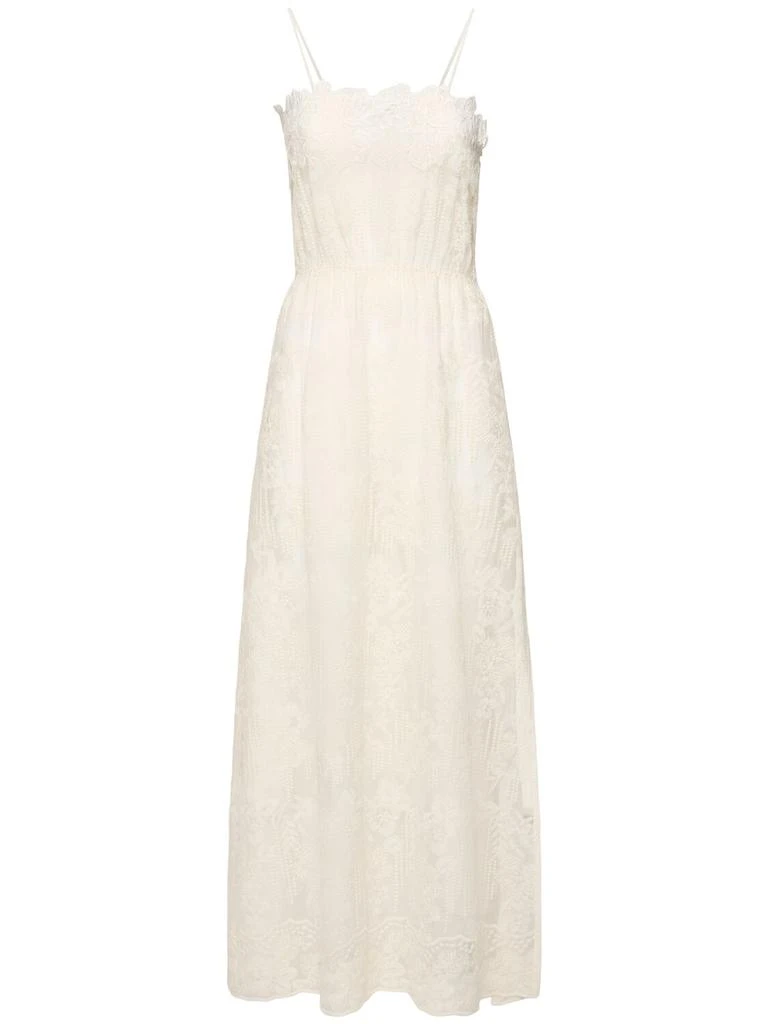 chinese dress ladies Lace Midi Dress, Green / 8