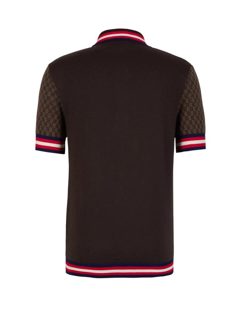 Balmain Balmain Monogram Printed Short Sleeved Polo Shirt 2